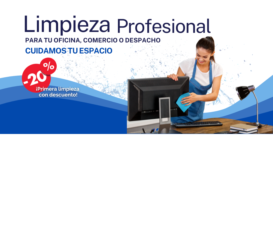 blue minimalist cleaning company logo (post de facebook)